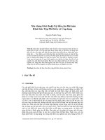 Xây dựng giải thuật cải tiến cho bài toán khai thác tập phổ biến và ứng dụng 