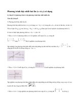 Lý thuyết về phương trình và hệ phương trình bậc nhất nhiều ẩn