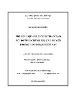 Mô hình quản lý cơ sở đào tạo, bồi dưỡng cấp huyện trong giai đoạn hiện nay
