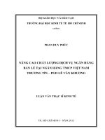 Nâng cao chất lượng dịch vụ ngân hàng bán lẻ tại ngân hàng TMCP việt nam thương tín 
