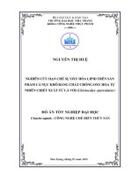 Nghiên cứu hạn chế sự oxy hóa lipid trên sản phẩm cá nục khô bằng chất chống oxy hóa tự nhiên chiết xuất từ lá vối (cleistocalyx operculatus)
