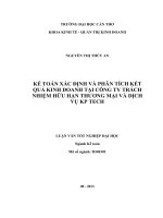 kế toán xác định và phân tích kết quả kinh doanh tại công ty trách nhiệm hữu hạn thƣơng mại và dịch vụ kp tech