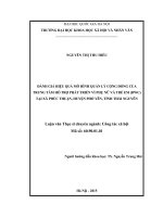 Đánh giá hiệu quả mô hình quản lý cộng đồng của trung tâm hỗ trợ phát triển vì phụ nữ và trẻ em ( DWC) tại xã phúc thuận, huyện phổ yên, tỉnh thái nguyên 
