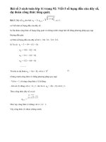 Bài 3 trang 92 sgk toán 11