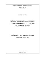 Phổ hạt higgs và boson chuẩn trong mô hình 3 3 1 với hai tam tuyến higgs