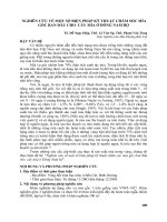 NGHIÊN cứu về một số BIỆN PHÁP KỸTHUẬT CHĂM sóc mía gốc BAN đầu CHO cây mía ở ĐÔNG NAM bộ