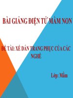 Bài giảng điện tử mầm non lớp Mầm đề tài Xé dán trang phục của các nghề