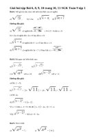 Bài 6, 8, 9, 10 trang 10, 11 SGK Toán 9 tập 1