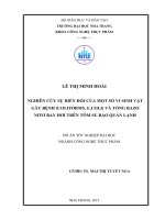 Nghiên cứu sự biến đổi của một số vi sinh vật gây bệnh (coliforms, e coli) và tổng bazơ nitơ bay hơi trên tôm sú bảo quản lạnh