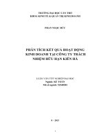 phân tích kết quả hoạt động kinh doanh tại công ty trách nhiệm hữu hạn kiên hà