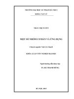 Một số nhóm cơ bản và ứng dụng