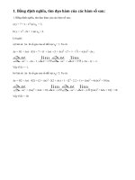 Bài 1 trang 162 sách giáo khoa Đại số và Giải tích 11