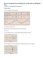 Lý thuyết về vị trí tương đối của hai đường tròn.