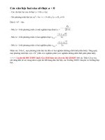 Lý thuyết phương trình bậc hai với hệ số thực