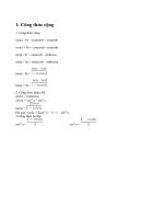 Lý thuyết công thức lượng giác