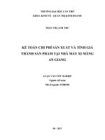 kế toán chi phí sản xuất và tính giá thành sản phẩm tại nhà máy xi măng an giang