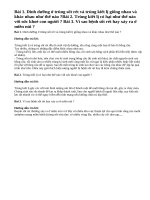 Bài 1, 2, 3 trang 25 SGK Sinh học 7