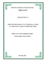 Tính toán hệ số hall và từ trở hall lượng tử trong dây lượng tử hình chữ nhật