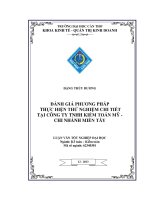 đánh giá phương pháp thực hiện thử nghiệm chi tiết tại công ty tnhh kiểm toán mỹ  chi nhánh miền tây