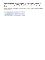 Lý thuyết. Trường hợp đồng dạng thứ hai