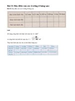 Bài 31 trang 124 - Sách giáo khoa toán 9 tập 2