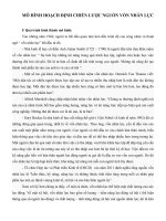 MÔ HÌNH HOẠCH ĐỊNH CHIẾN LƯỢC NGUỒN VỐN NHÂN LỰC