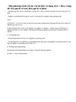 Lý thuyết mở đầu về phương trình