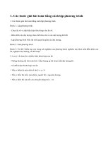 Lý thuyết giải bài toán bằng cách lập phương trình