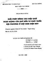 giải pháp nâng cao hiệu quả hoạt động của quỹ đầu tư phát triển địa phương ở việt nam hiện nay