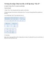 Lý thuyết về bảng 