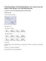 Lý thuyết về các góc tạo bởi một đường thẳng cắt hai đường thẳng.