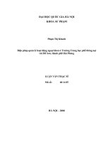 Biện pháp quản lý hoạt động ngoại khoá ở trường trung học phổ thông nọi trú đồ sơn, thành phố hải phòng 