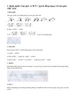 Lý thuyết. Hai tam giác đồng dạng