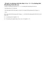 Lý thuyết phương trình đưa được về dạng ax + b = 0