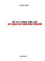 Sổ tay hướng dẫn lập quy hoạch xây dựng nông thôn mới