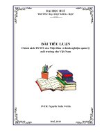 Chính sách Bảo vệ môi trường của Nhật Bản và kinh nghiệm quản lý môi trường cho Việt Nam