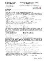 TỔNG hợp đề THI THỬ đại học môn SINH học có đáp án 