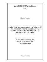 phân tích biến động chi phí sản xuất và tính giá thành sản phẩm tại công ty trách nhiệm hữu hạn quảng cáo tài phát