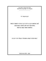Phát triển năng lực suy luận thống kê cho học sinh lớp 10 ở trường trung học phổ thông