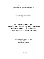 kế toán hàng tồn kho và phân tích biến động hàng tồn kho tại công ty cổ phần nông sản thực phẩm xuất khẩu cần thơ