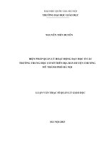 Biện pháp quản lý hoạt động dạy học ở các trường trung học cơ sở trên địa bàn huyện chương mỹ, thành phố hà nội 