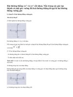 Lý thuyết về hai đường thẳng vuông góc.