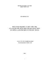 phân tích thị hiếu và mức tiêu thụ của người tiêu dùng đối với mặt hàng thủy sản đông lạnh phổ biến ở tỉnh sóc trăng