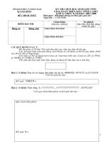 Download đề thi và đáp án giải toán trên máy tính cầm tay năm học 2007   2008   lớp 12   cấp tỉnh 