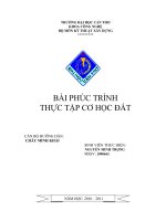 BÀI PHÚC TRÌNH THỰC tập cơ học đất