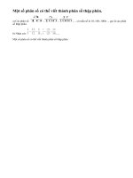 Lý thuyết phân số thập phân