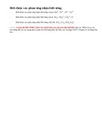 Lý thuyết luyện tập nhận biết một số chất vô cơ