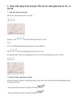 Lý thuyết. Khi nào góc xOy + góc yOz= góc xOz?