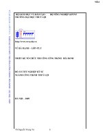 THIẾT kế tổ CHỨC THI công trình hòa bình (thuyết minh + bản vẽ)