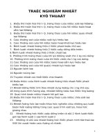 Trắc nghiệm kỹ thuật nhiệt 